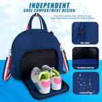 VALUEQLO Tennis Bag for Women with Shoe Compartment & Dry Wet Pocket, Gym Tote Bag Holds 2-3 Pickleball Paddles, Water Resistant Adjustable Strap Sports Bag Duffle Bag for Tennis, Pickleball, Travel