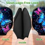 RWUTYTIUL Blue Red Butterfly Pickle Ball Paddle Cover, Neoprene Pickleball Paddle Sleeve with Zippered Racket, Universal Paddle Storage Bag Size 8.66" x 11.4", Pickleball Paddle Case for Women Men