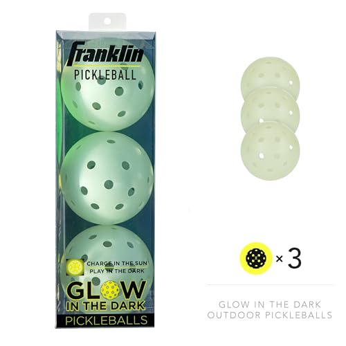 Franklin Sports 3-Pack Glow in the Dark Pickleballs
