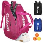 Goloni Pickleball Bag Padel Racket Backpack Large Capacity for Men Women Separate Waterproof Shoes Compartment Pickleball Accessories -Thermal Insulated Pockets Fits 4 to 10 Paddles