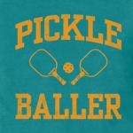 TIEEI Pickleball Shirts for Men Pickleball Player Themed T-Shirt Paddleball Lover Tee Tops Cyan