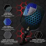 EcoNour Pickleball Paddles Set of 2/4 | USAPA Approved Fiberglass Surface Pickleball Set with 4 Pickleballs | 2 Cooling Towels and Pickleball Racket Storage Bag