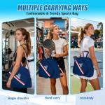VALUEQLO Tennis Bag for Women with Shoe Compartment & Dry Wet Pocket, Gym Tote Bag Holds 2-3 Pickleball Paddles, Water Resistant Adjustable Strap Sports Bag Duffle Bag for Tennis, Pickleball, Travel