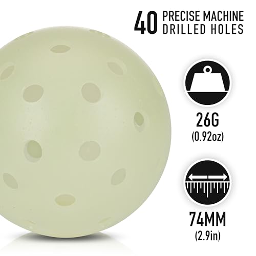 Franklin Sports 3-Pack Glow in the Dark Pickleballs