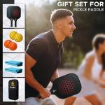 EcoNour Pickleball Paddles Set of 2/4 | USAPA Approved Fiberglass Surface Pickleball Set with 4 Pickleballs | 2 Cooling Towels and Pickleball Racket Storage Bag