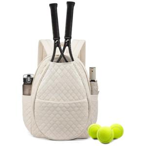 Number-one Tennis Bags for Women, Quilted Tennis Racket Bag Backpack for Tennis Racquet, Pickleball Paddles, Badminton