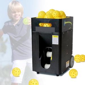 PicklebaII Ball Trainer, Automatic Picklebäll Launcher Machine, 40 Capacity, Adjustable Speed & Angle, Portable with Pull Handle