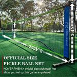 Hoverphenix Pickleball Set with Net for Driveway, Portable Regulation Size Pickleball Net System with 4 Fiberglass Paddles Set, 6 Outdoor Pickleballs, Carry Bag