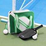 Amoswiz Pickleball Bags for Women, Green Pickle Ball Bag Tote, Neoprene Crossbody Pickleball Sling Bag Outfits for Women Extra Large