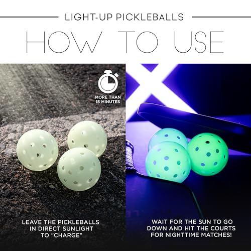 Franklin Sports 3-Pack Glow in the Dark Pickleballs