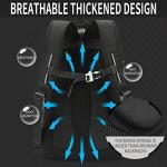 INOXTO 40L Tennis Bags for Women and Men Large Tennis Backpack Can Hold 2 Tennis Rackets, Waterproof and Breathable Pickleball Bag With Independent Shoe Storage for Badminton Camping (Black)