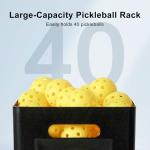 PicklebaII Ball Trainer, Automatic Picklebäll Launcher Machine, 40 Capacity, Adjustable Speed & Angle, Portable with Pull Handle