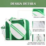 Amoswiz Pickleball Bags for Women, Green Pickle Ball Bag Tote, Neoprene Crossbody Pickleball Sling Bag Outfits for Women Extra Large