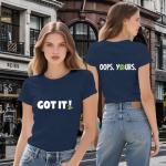 LuxLass Pickleball Shirts for Women Pickleball Player T-Shirt Paddleball Front Back Printing Tee Tops Blue