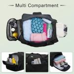 HUA ANGEL Waterproof Gym Duffel Bag for Men Women with Shoe Compartment for Travel Fitness Workout Football Pickleball Tenis