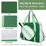 Amoswiz Pickleball Bags for Women, Green Pickle Ball Bag Tote, Neoprene Crossbody Pickleball Sling Bag Outfits for Women Extra Large