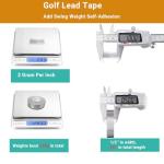 Yeshom Lead Tape Golf, 2 Grams Per Inch Weighted Lead Tape, Add Swing Weight Self Adhesive Tape for Golf Clubs Pickleball Paddle Tennis Racket Fishing，1/2" x 60"/100"