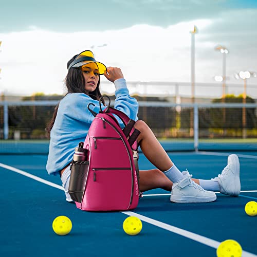 Athletico Sling Bag for Pickleball and Travel (Pink)