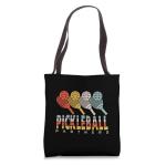 Cool Pickleball Partners Retro Matching Team Player Athletic Tote Bag
