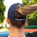 Lola Pickleball Tote Navy Stripes - Designer Series Pickleball Bag for Women and Navy Cap for Women – Lightweight, Moisture-Wicking, Adjustable Hat with Embroidered Design