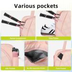 YEEGO DIRECT Tennis Bag for Women, Multi-Functional Tote & Sling Bag with Shoe Compartment & Wet Pocket, Fits 2 Rackets (27"), Pickleball Paddles, Large Capacity Duffle Bag for Gym Work Travel (Pink)