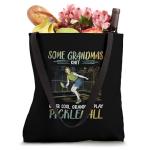 Some grandmas knit cool grandmas play pickleball Tote Bag