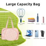 YEEGO DIRECT Tennis Bag for Women, Multi-Functional Tote & Sling Bag with Shoe Compartment & Wet Pocket, Fits 2 Rackets (27"), Pickleball Paddles, Large Capacity Duffle Bag for Gym Work Travel (Pink)