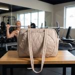 YEEGO DIRECT Tennis Bag for Women, Multi-Functional Tote & Sling Bag with Shoe Compartment & Wet Pocket, Fits 2 Rackets (27"), Pickleball Paddles, Large Capacity Duffle Bag for Gym Work Travel (Pink)