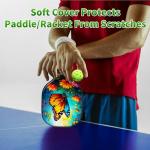 RWUTYTIUL Butterfly Blue Sky Pickle Ball Paddle Cover, Neoprene Pickleball Paddle Sleeve with Zippered Racket, Universal Paddle Storage Bag Size 8.66" x 11.4", Pickleball Paddle Case for Women Men