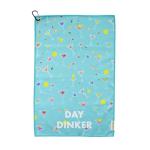 CourtKit Pickleball Cooling Sweat Towel with Bag Clip | Funny Gear Accessory Gifts for Men Women (Martini Glass)