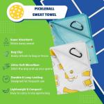 CourtKit Pickleball Cooling Sweat Towel with Bag Clip | Funny Gear Accessory Gifts for Men Women (Martini Glass)