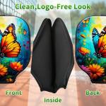 RWUTYTIUL Butterfly Blue Sky Pickle Ball Paddle Cover, Neoprene Pickleball Paddle Sleeve with Zippered Racket, Universal Paddle Storage Bag Size 8.66" x 11.4", Pickleball Paddle Case for Women Men