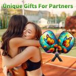 RWUTYTIUL Butterfly Blue Sky Pickle Ball Paddle Cover, Neoprene Pickleball Paddle Sleeve with Zippered Racket, Universal Paddle Storage Bag Size 8.66" x 11.4", Pickleball Paddle Case for Women Men