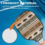 Entornuest Cow Sunflower Moon Women Men's Pickleball Paddle Cover Personalized Paddle Case Ladies Women Pickleball Rackets Lightweight Paddles Designer Fashion Handbag