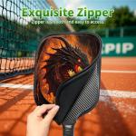 RWUTYTIUL Flame Dragon Pickle Ball Paddle Cover, Neoprene Pickleball Paddle Sleeve with Zippered Racket, Universal Paddle Storage Bag Size 8.66" x 11.4", Pickleball Paddle Case for Women Men