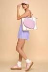 Mini Momo Durable Pickleball Tote Bag with Large Capacity & Adjustable Crossbody Strap (Lavender)