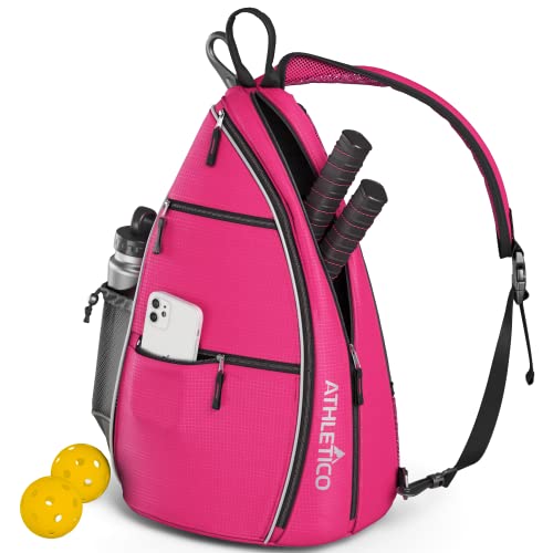 Athletico Sling Bag for Pickleball and Travel (Pink)
