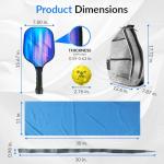 PICKYBALL-Pickleball Paddle Set of 4 USAPA Approved with Fiberglass Surface - Set with 6 Pickle Ball, Pickle Ball Set Grip, Bag, Cooling Towels- Pickleball Set of 4 with Accessories