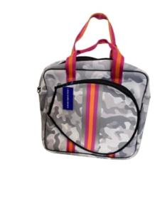 Dallas Hill Designs Tennis Bag for Women | Neoprene Tote | 3 Rackets | Applicable for Pickleball, Paddle, Squash, Racquetball, Badminton | Shoes and Gear | Ladies Purse | Multi Pockets