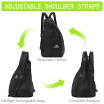 RefindWin Pickleball Bag for Women Men Pickle Ball Backpack,Adjustable Sling Bag/Backpack for Tennis & Pickleball Black