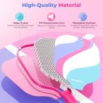 AboveGenius Pink Pickleball Paddles Set of 2,USAPA Standard Fiberglass Pickle ball Set with 2 Cute Lightweight Pickleball Rackets,2 Indoor&2 Outdoor Balls,1 Carrying Bag,Sport Gift for Women, Beginner