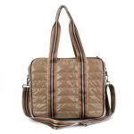 Babs + Birdie The Bennett Pickleball Puffer Duffel Sport Bag – Lightweight Pickleball Bag for Men & Women with Paddle Compartment and Large Storage (Tan)