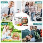 susiyo Lunch Bag for Women Men Pink Pickleball Insulated Lunch Tote Bag with Adjustable Strap 7L Reusable Leakproof Lunch Box Lightweight Cooler Bag for Work Picnic or Travel