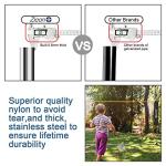 Zicon Portable Tennis Net,Stainless Steel Poles Badminton Net Set Adjustable Height Nylon Net with Carry Bag, for Kids Volleyball, Pickleball,Soccer, Indoor, Outdoor Court, Backyard, Beach, Driveway