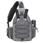 G4Free Large Pickleball Bag, Crossbody Sling Bag for Men Women, Pickleball Paddle Backpack Gifts for Sports,Light Grey