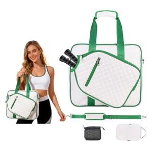 LAKE OF FIRE Stylish Pickleball Bag for Women Men,Nylon Water-Resistant Pickleball Paddle Bag with Cooler Large Capacity Crossbody Bags