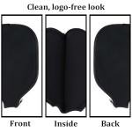 GRSECPO 2 PCS Pickleball Paddle Covers,Neoprene Universal 8.26 x 11.8Inch Zippered Racket Sleeve Storage Bag, Fits Standard Pickleball Racquets (black)
