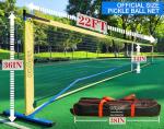 Zdgao Portable Pickleball Set with Net for Driveway with 4 Pickle Balls, 22FT Pickleball Net Regulation Size with Carrying Bag and Weather Resistance Strong Steel Frame