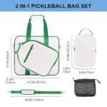 LAKE OF FIRE Stylish Pickleball Bag for Women Men,Nylon Water-Resistant Pickleball Paddle Bag with Cooler Large Capacity Crossbody Bags
