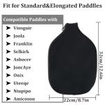 GRSECPO 2 PCS Pickleball Paddle Covers,Neoprene Universal 8.26 x 11.8Inch Zippered Racket Sleeve Storage Bag, Fits Standard Pickleball Racquets (black)